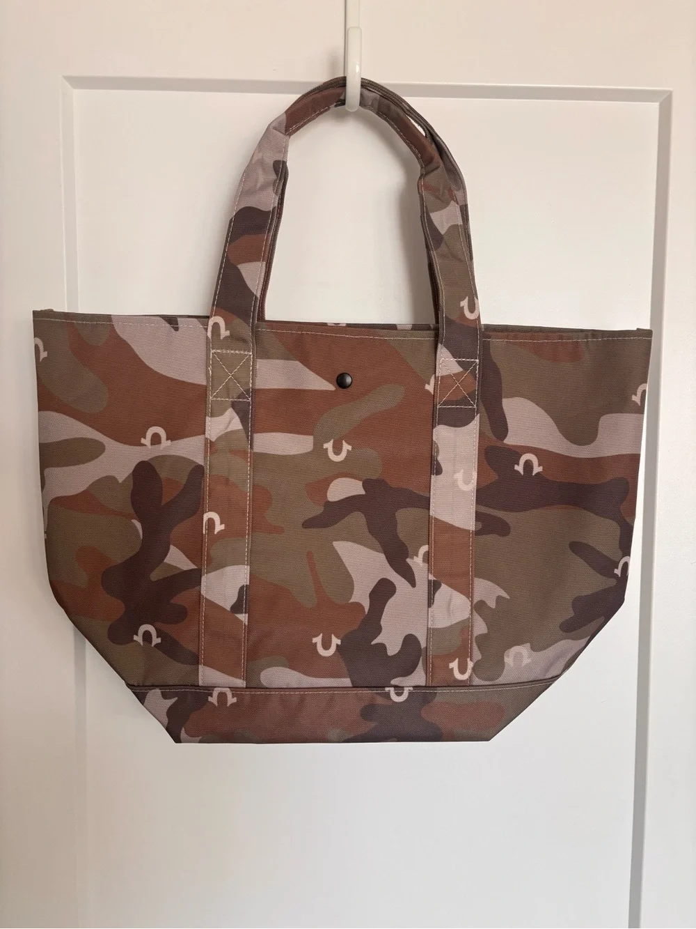 True Religion Camouflage Canvas Tote Bag - Brown Camo
